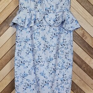 ANTONIO MELANI Blue Floral Dress